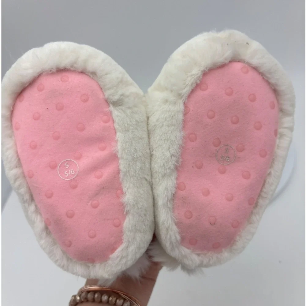 CAT & JACK‎ Kids Unicorn Slippers NEW Toddler Girl Fur Sparkle Rainbow Small 5/6